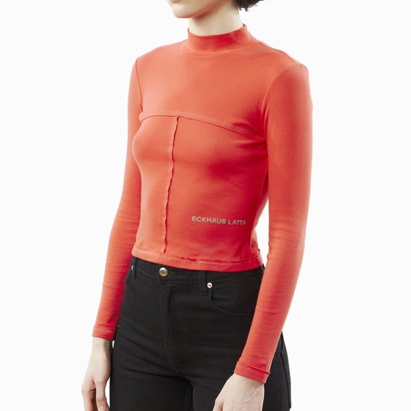 Eckhaus Latta Lapped Baby Crewneck T-Shirt - Picture 1 of 9